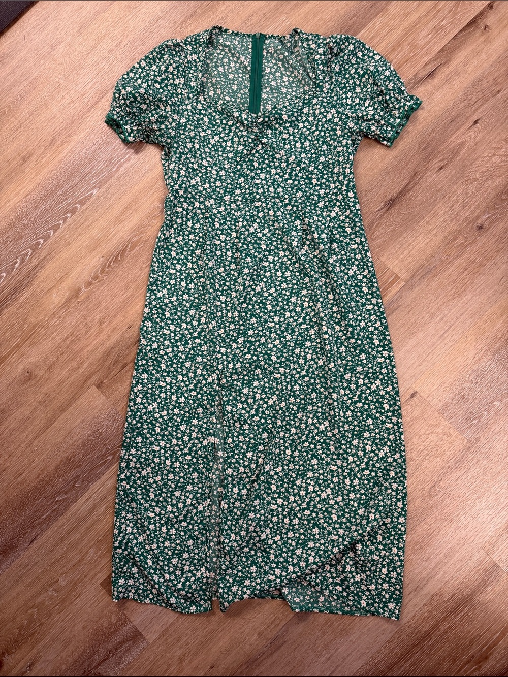 Green Floral Midi Dress